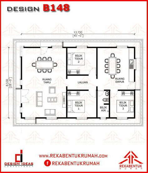 Pelan Rumah Bilik Terkini Jom Lihat Pelbagai Idea Pelan Rumah Kos