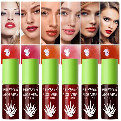 Teenanseen Lip Stain Lip Tint 6 Colors Lip Gloss Set Lip Stain Long