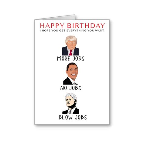 Trump Birthday Card Funny Trump Card Naughty Card Political - Etsy Canada