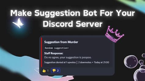 Make Discord Suggestions Bot Without Coding V14 Youtube