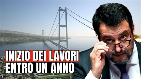 Salvini Promette Entro Un Anno L Inizio Dei Lavori Del Ponte Sullo