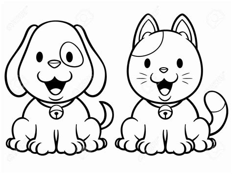 Cat Dog Cartoon Coloring Pages - Manuel Silver's Coloring Pages