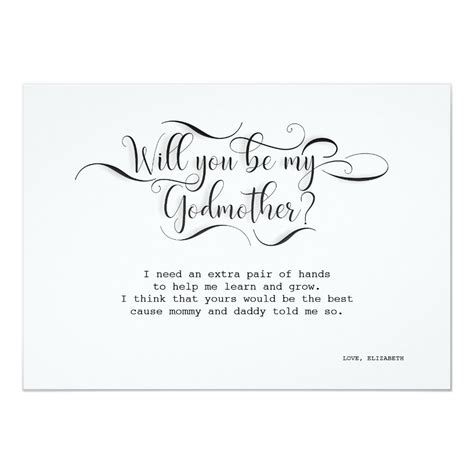 Will You Be My Godmother Proposal Card In 2020