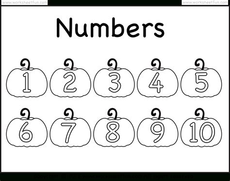 Free Large Printable Number Worksheets 1 20