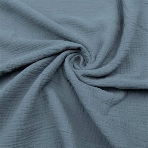 Double Gauze Plain Pure Cotton Bondi Blue Lullabee Fabrics