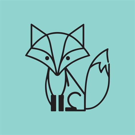 simple fox logo icon illustration, set of simple minimalist silhoutte ...