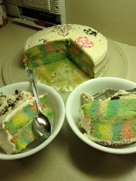 Rainbow Cake Plain White Cake Mix To Start Divide Batter Into As Many Diff Bowls As You Want