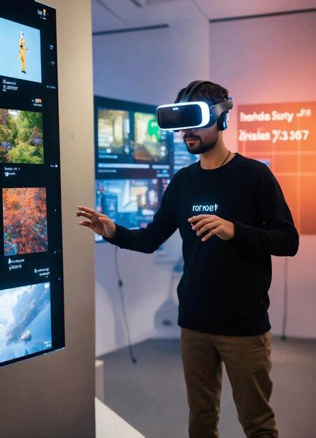 Premium Photo A Person Interacting With Codes In Mixed Reality