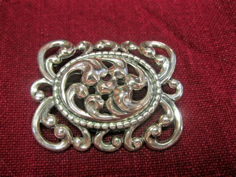 Vintage Sterling Silver Brooch Danecraft S Gem