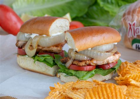 Blackened Salmon Hoagie Martins Famous Potato Rolls And Bread