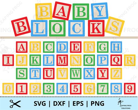 Baby Blocks SVG. PNG. Cut & Layered Files Circut Silhouette. - Etsy