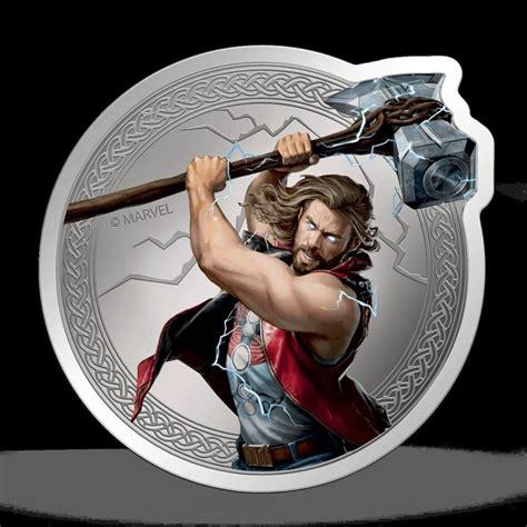 Marvel Pamp Thor Love And Thunder Oz Silver Proof Coin Pieces