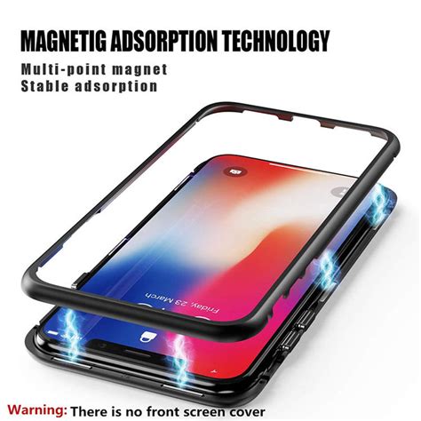 Metal Frame Magnetic Absorption Flip Cover Case for iPhone