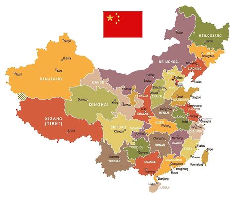 Mapa de China datos interesantes e información sobre el país