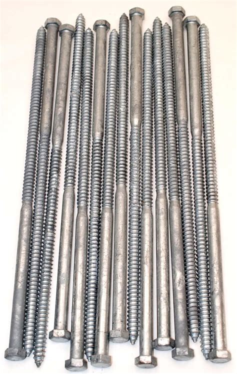 Galvanized Lag Screws 34 X 12 Lag Bolts Hex Head 15 Industrial