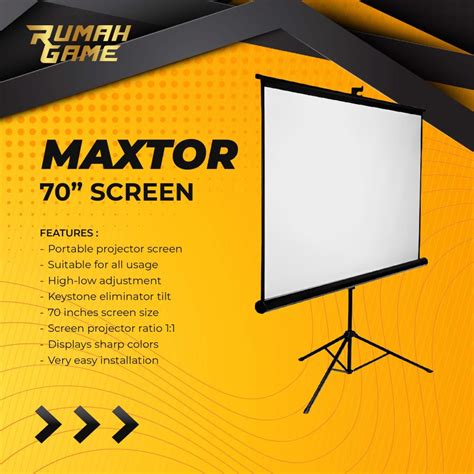 Jual Tripod Layar Proyektor 70 X 70 Screen Projector Portable Screen