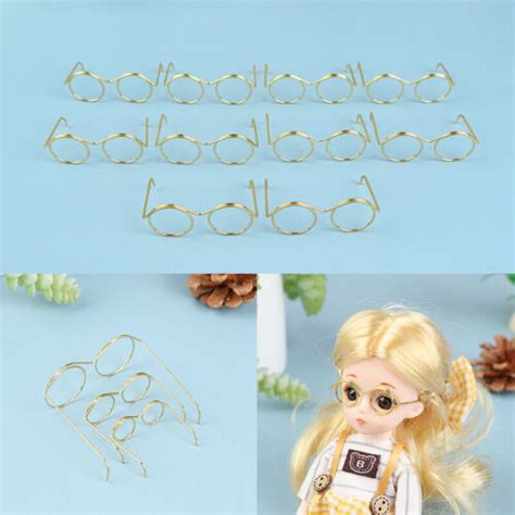 510pcs Fashion Round Frame Lensless Retro Cool Doll Glasses For 92530cm D F8 Ebay