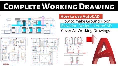 How To Make Working Drawing In Autocad Autocad Drawing Tutorial Youtube