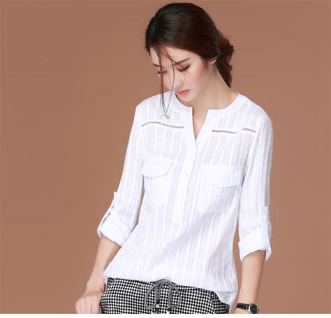 Blusas Femininas 2018 E Camisas Long Sleeve Shirt Women Clothes White