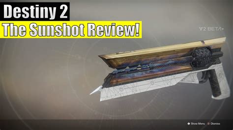 Destiny 2 Sunshot EXOTIC Review Weapon Perks And Gameplay PvE