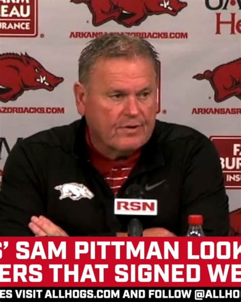 Watch Hogs Filling Needs Sam Pittman Says On Signing Day Sports