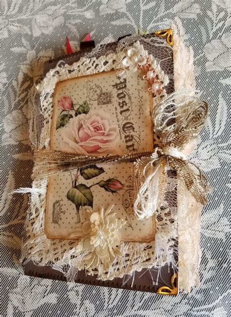 Handmade Shabby Chic Vintage Journal Diary Stitching Junk Etsy