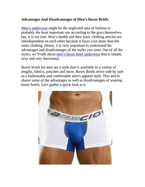 Ppt Advantages And Disadvantages Of Mens Boxer Briefs Powerpoint