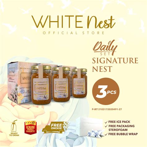 Jual Minuman Sarang Burung Walet White Nest 3pcs Daily Set Signature