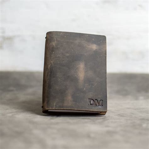 Small Leather Notebook Personalized Refillable Etsy