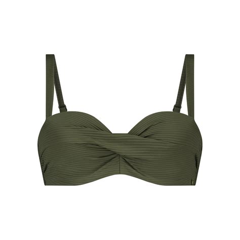 Ten Cate Beach Twisted Bikini Top Dames Deep Olive C