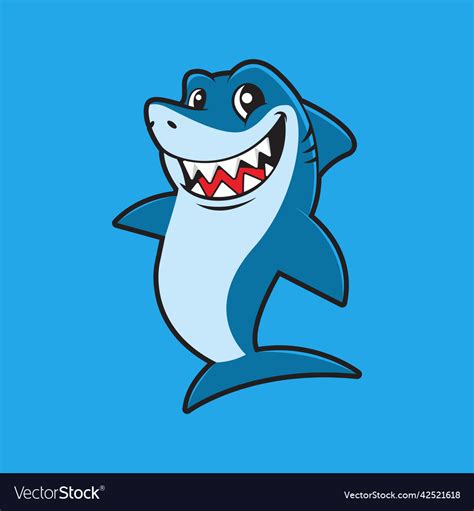 Shark character Royalty Free Vector Image - VectorStock