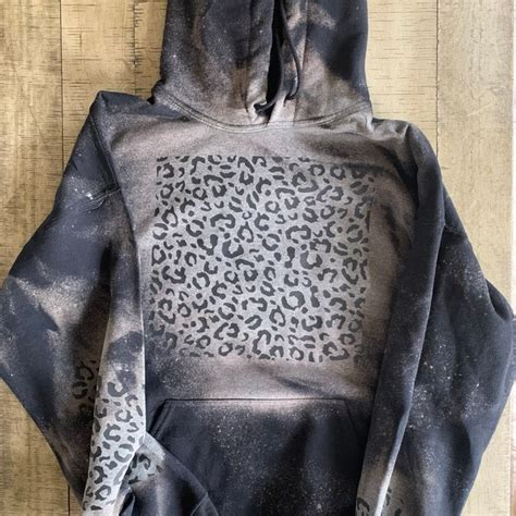 Black Cheetah Print Hoodie Etsy