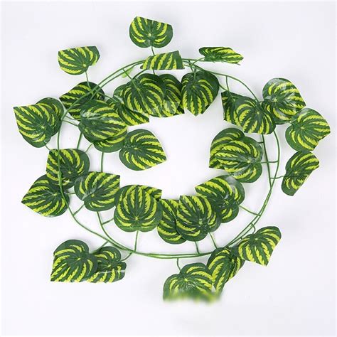 Artificial Hanging Plants Fake Flowers Leaves Green Ubuy India