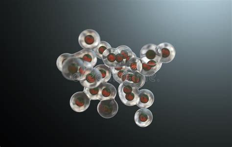 Cell Division Scientific Medical Experiment Under Microscope 3d