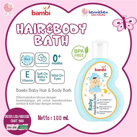 Jual Bambi Baby Hair And Body Bath 100ml 200ml Refill 450ml Shopee