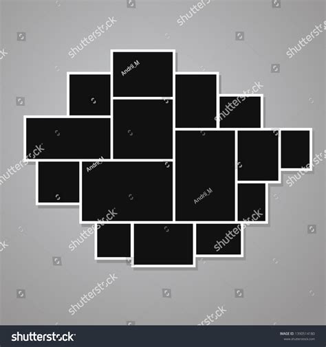 Photo Collage Mood Board Concept Frame Stock Vector Royalty Free