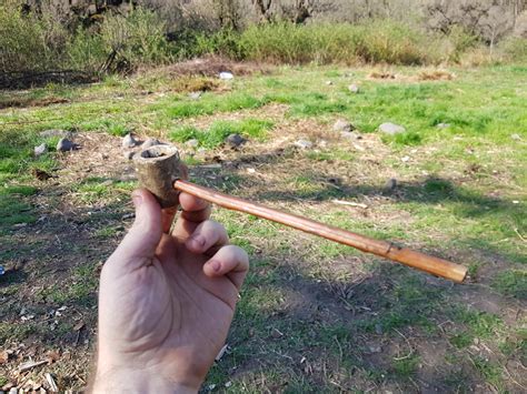 Makeshift Pipe I Made While Camping With My Utility Knife It Worked