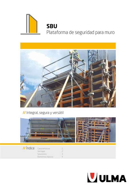 PDF Catálogo Plataforma SBU ulmaconstruction Ventajas