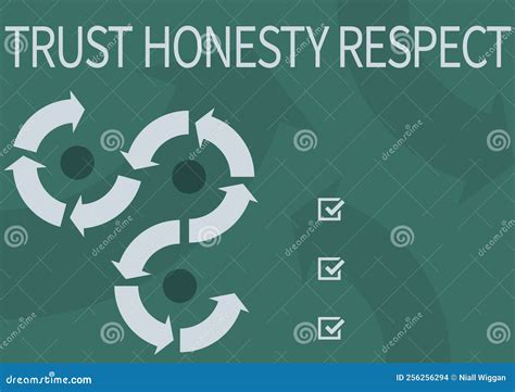 Writing Displaying Text Trust Honesty Respect Business Overview