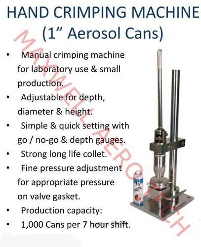 Manual Hand Operated Aerosol Can Crimping Machine At Rs 20000 In Mumbai