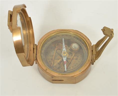 Lot Natural Sine Stanley London Brass Compass