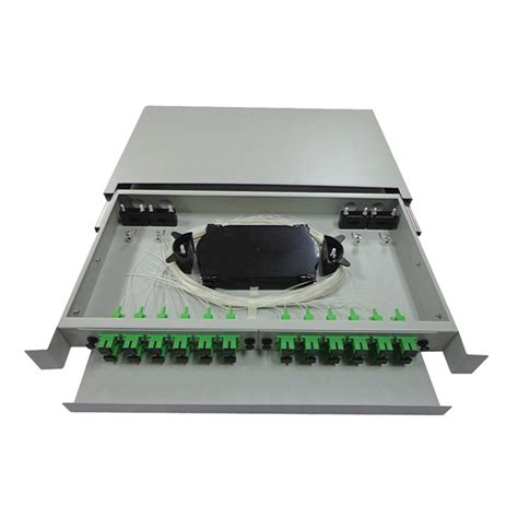 24 Core 19 Rack Mounted Slidable Fiber Optic Patch Panel Fiber Optic