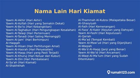 27 Nama Lain Hari Kiamat Beserta Artinya Terlengkap