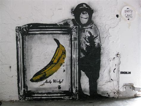 Blek Le Rat 000 Monkey With Framed Banana Banksy Graffiti Arte Banksy