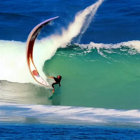 Kelly Slater Surfing Surfing In A Barrel Wave With A Stable Diffusion