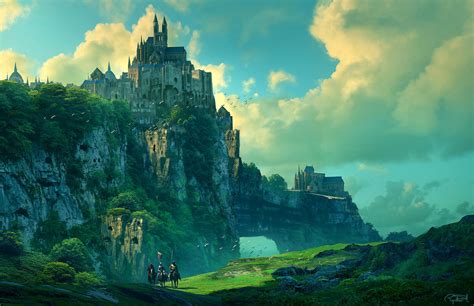 Raphael Lacoste Artwork Landscape Castle Fantasy Art Knight Wallpaper