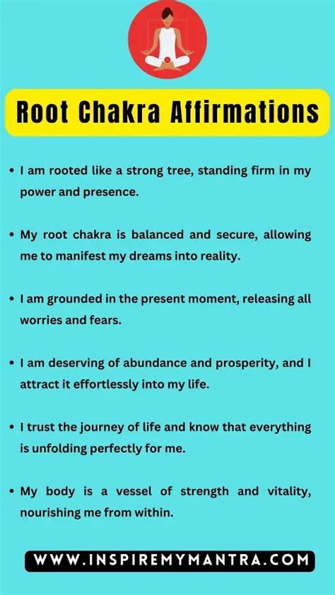 100 Root Chakra Affirmations For Grounding And Stability