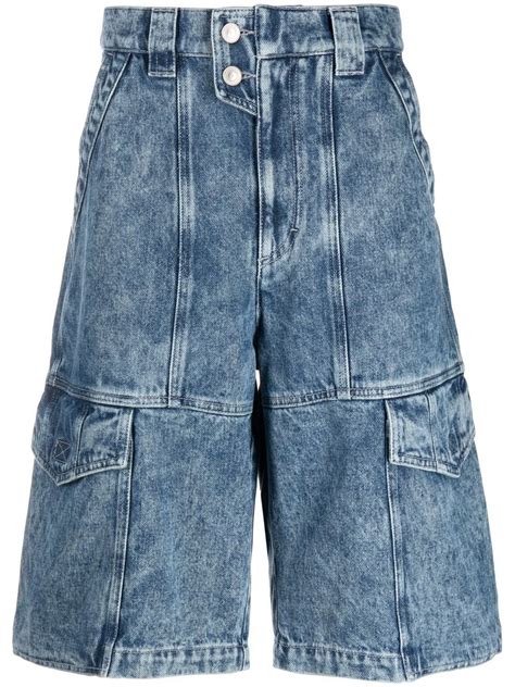 MARANT Bermuda Jeans Jemuel Lavagem Estonada Farfetch Clothes