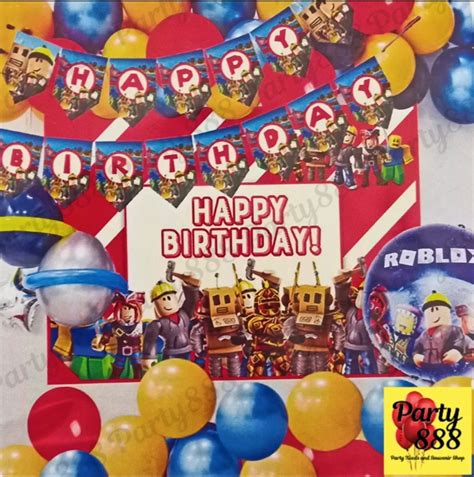 Roblox Birthday Party Decor Robot Birthday Party Birthday