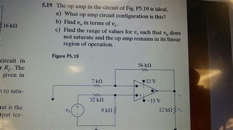 Solved The Op In The Circuit Of Fig P5 19 Is Ideal Chegg